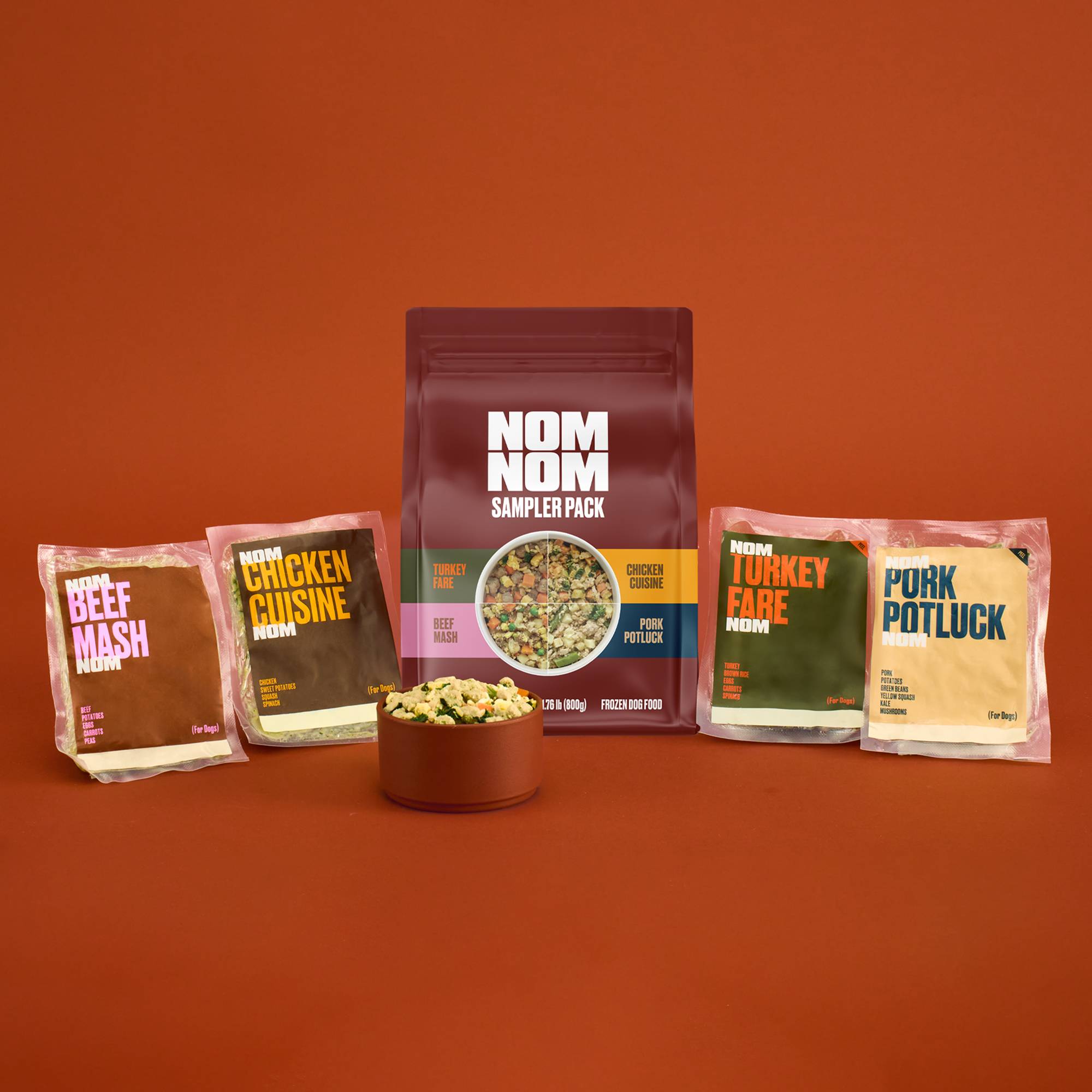 Nom Nom Sampler Pack for Dogs - With Packaging